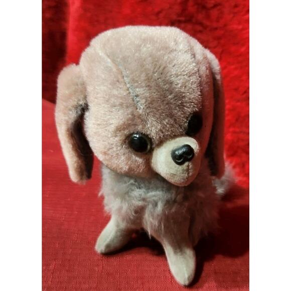 Vintage 1968 Soft Grey Kamar Puppy Dog Made In Japan - Picture 2 of 5